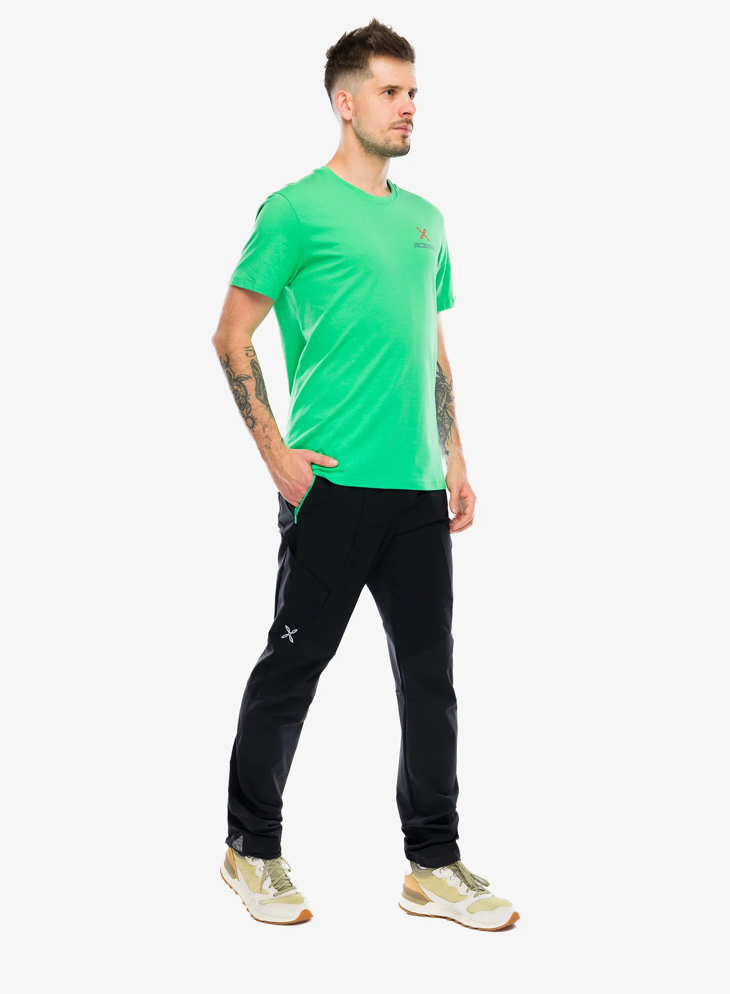 Bavlnené tričko Montura Pitons T-Shirt - vibe green