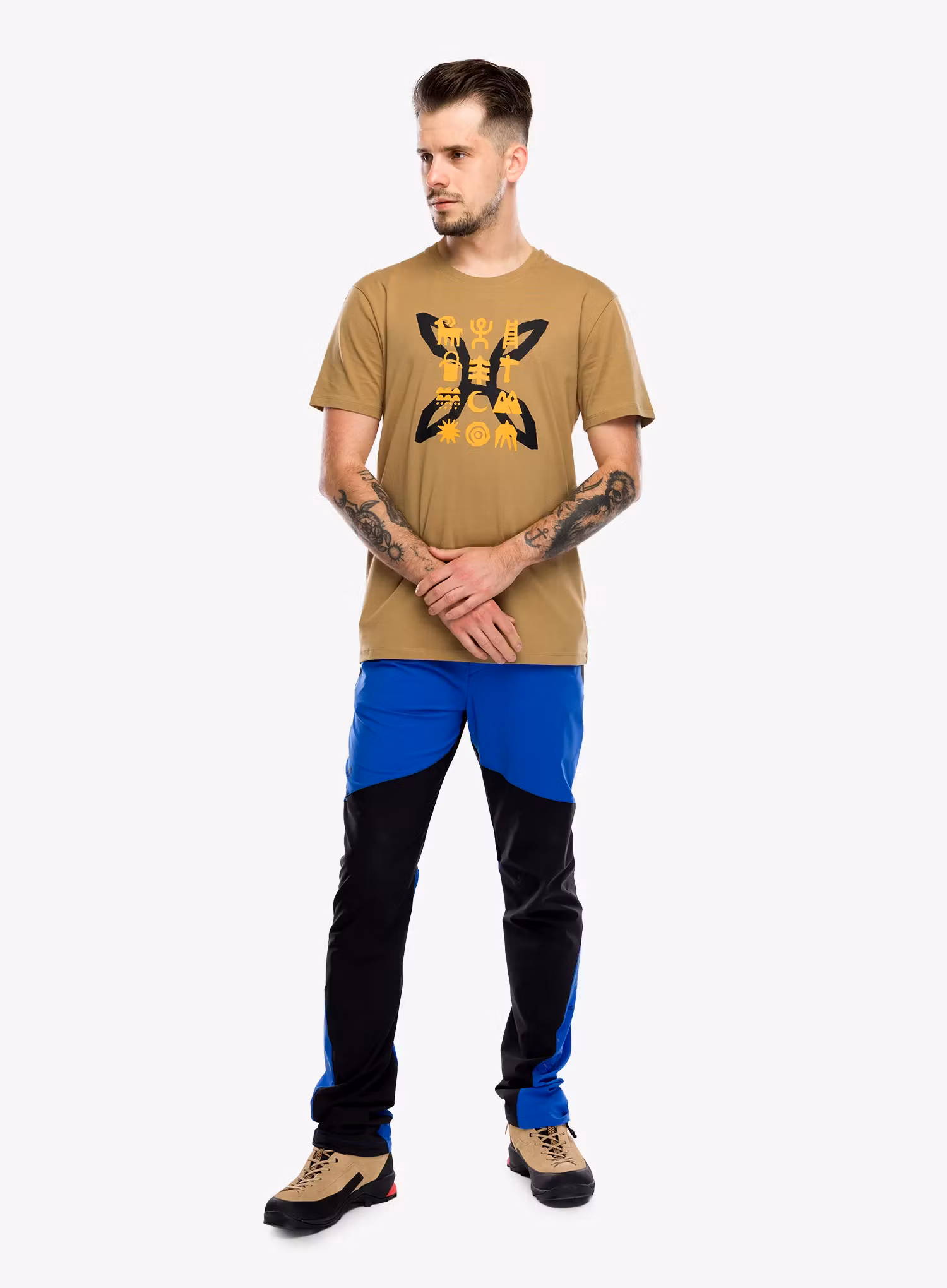 Bavlnené tričko Montura Rock Painting T-Shirt - desert beige