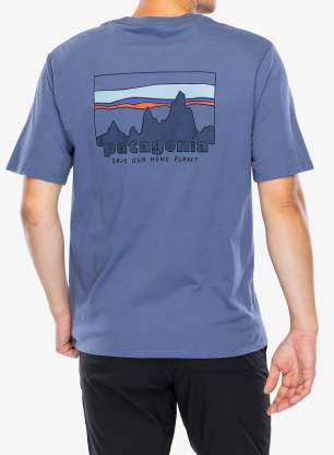 Bavlnené tričko Patagonia 73 Skyline Organic T-Shirt - current blue