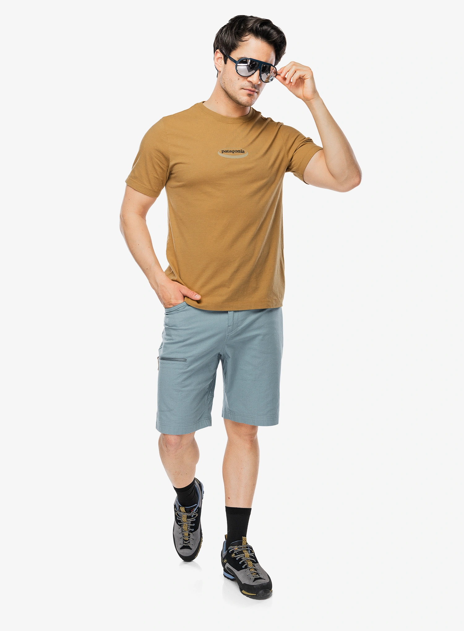 Bavlnené tričko Patagonia 95 Oval Logo T-Shirt - bobcat brown: sunshine