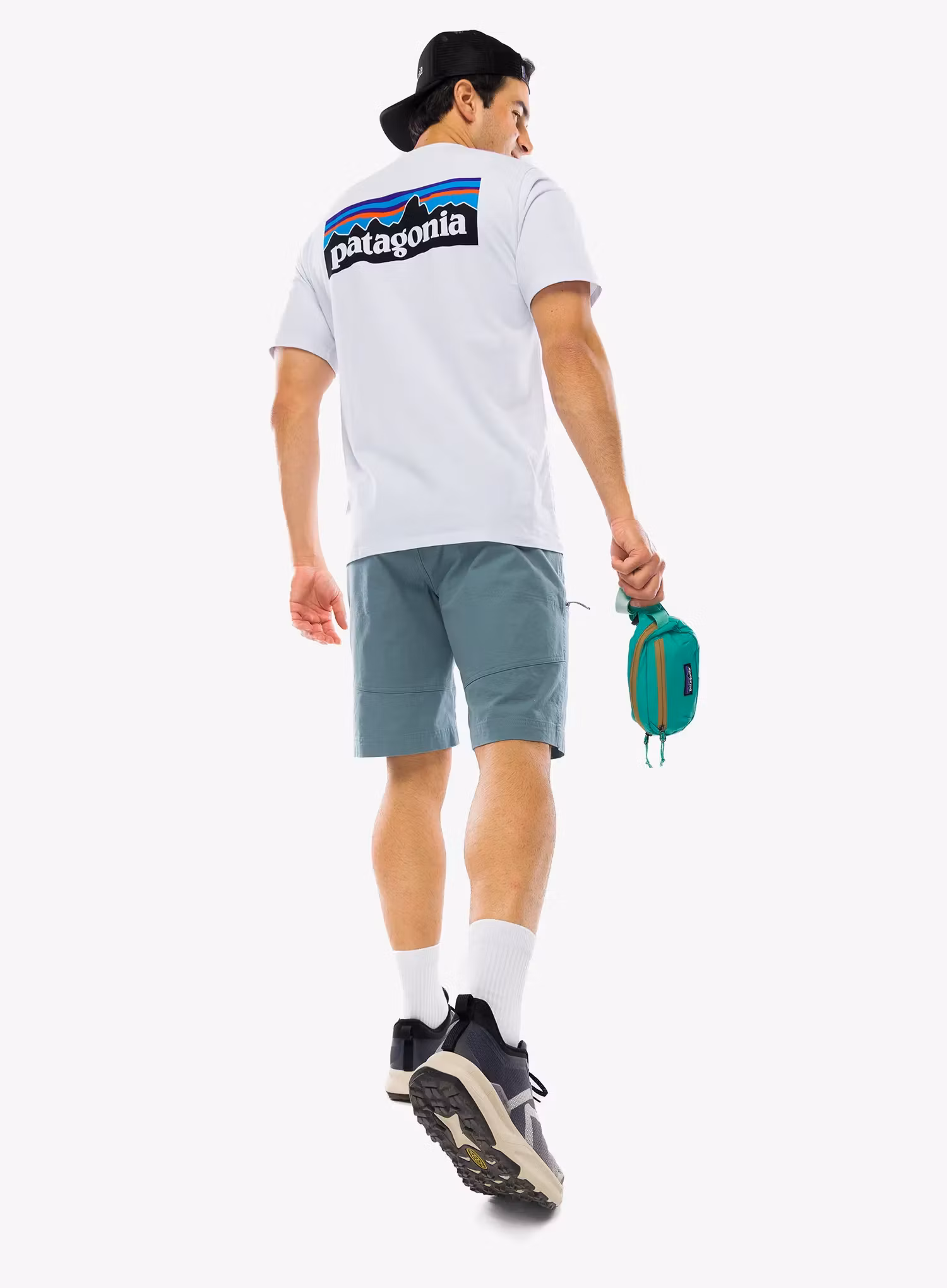 Bavlnené tričko Patagonia P-6 Logo Responsibili-Tee - white