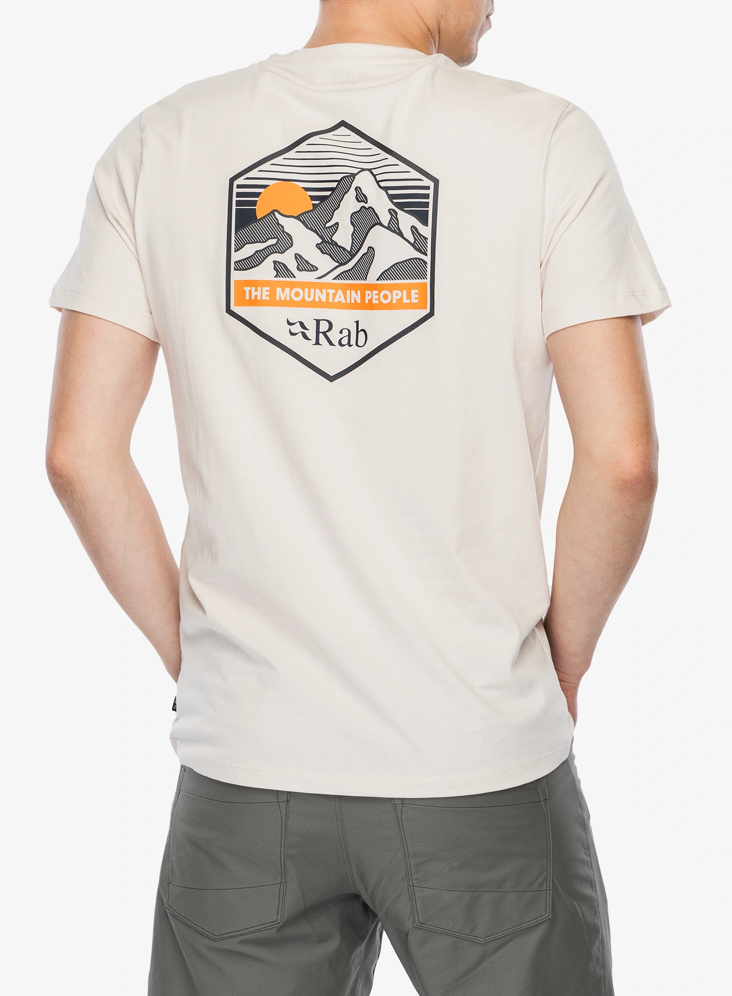 Bavlnené tričko Rab Stance Mountain Peak Tee - ecru