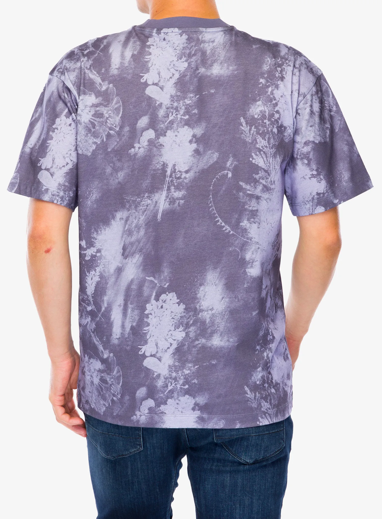 Bavlnené tričko Salomon Canopy AO Print Tee - blue granite