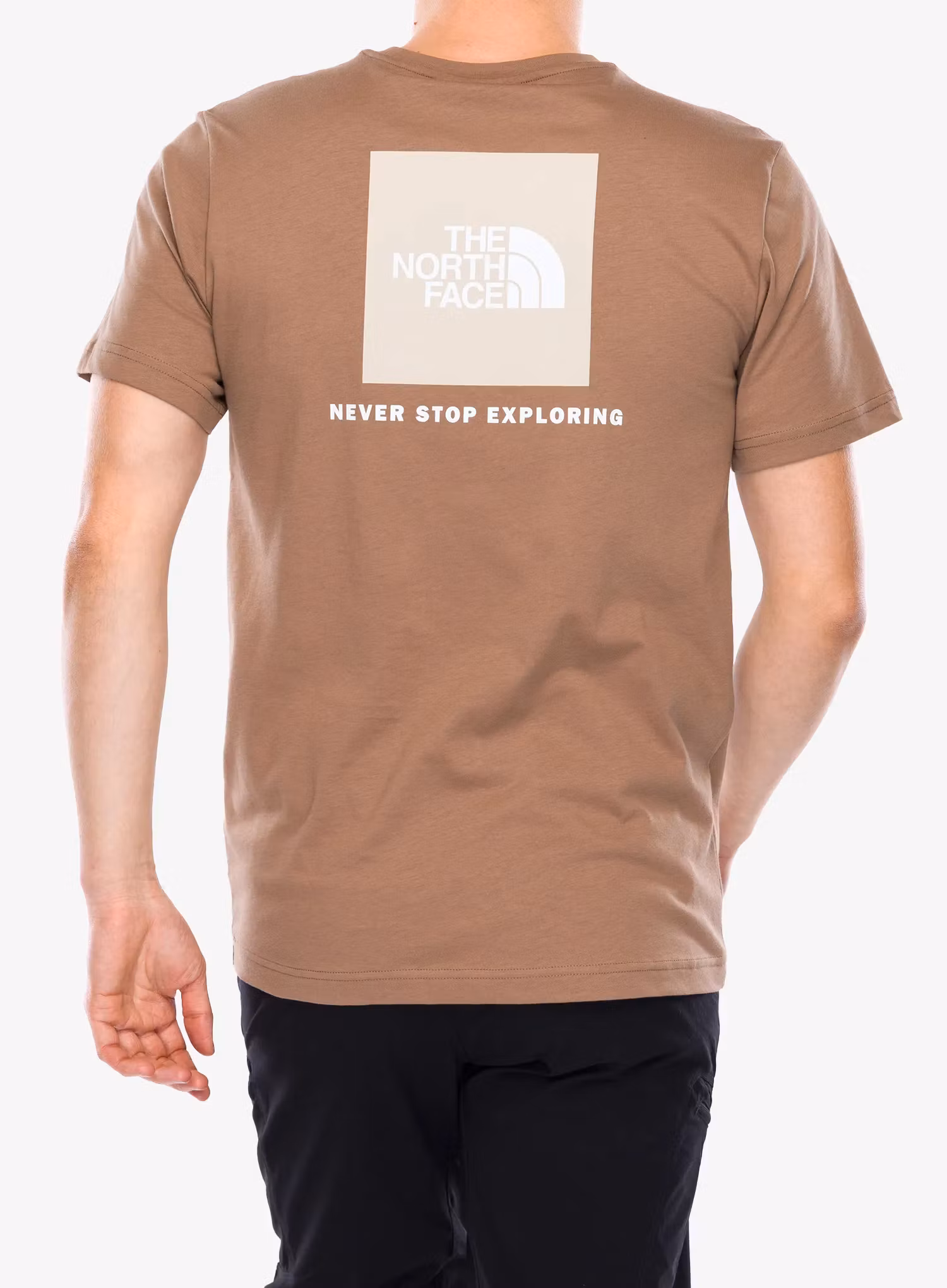 Bavlnené tričko The North Face S/S Redbox Tee - latte/gravel