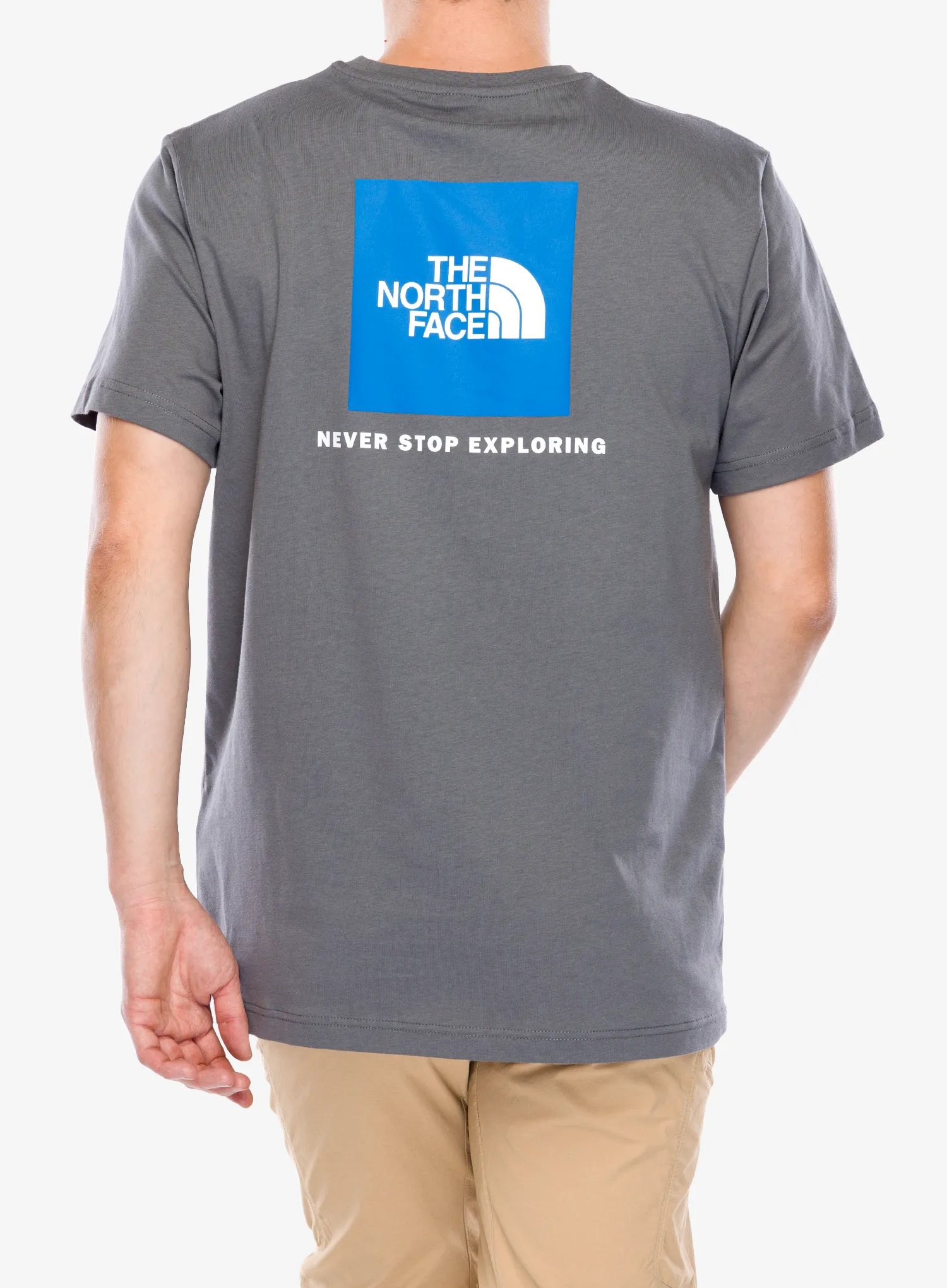 Bavlnené tričko The North Face S/S Redbox Tee - smoked pearl/hero blue