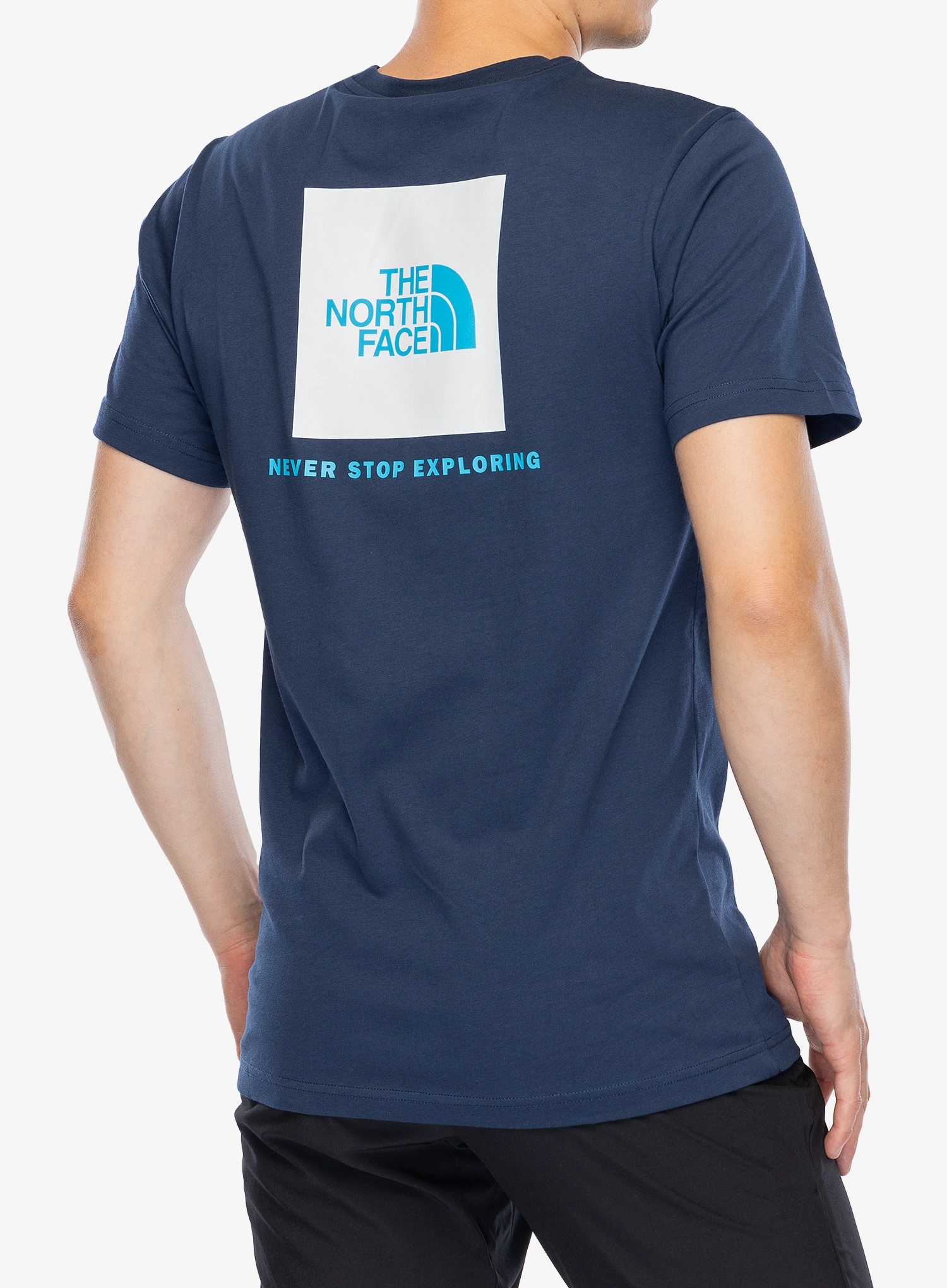 Bavlnené tričko The North Face S/S Redbox Tee - summit navy/tnf white