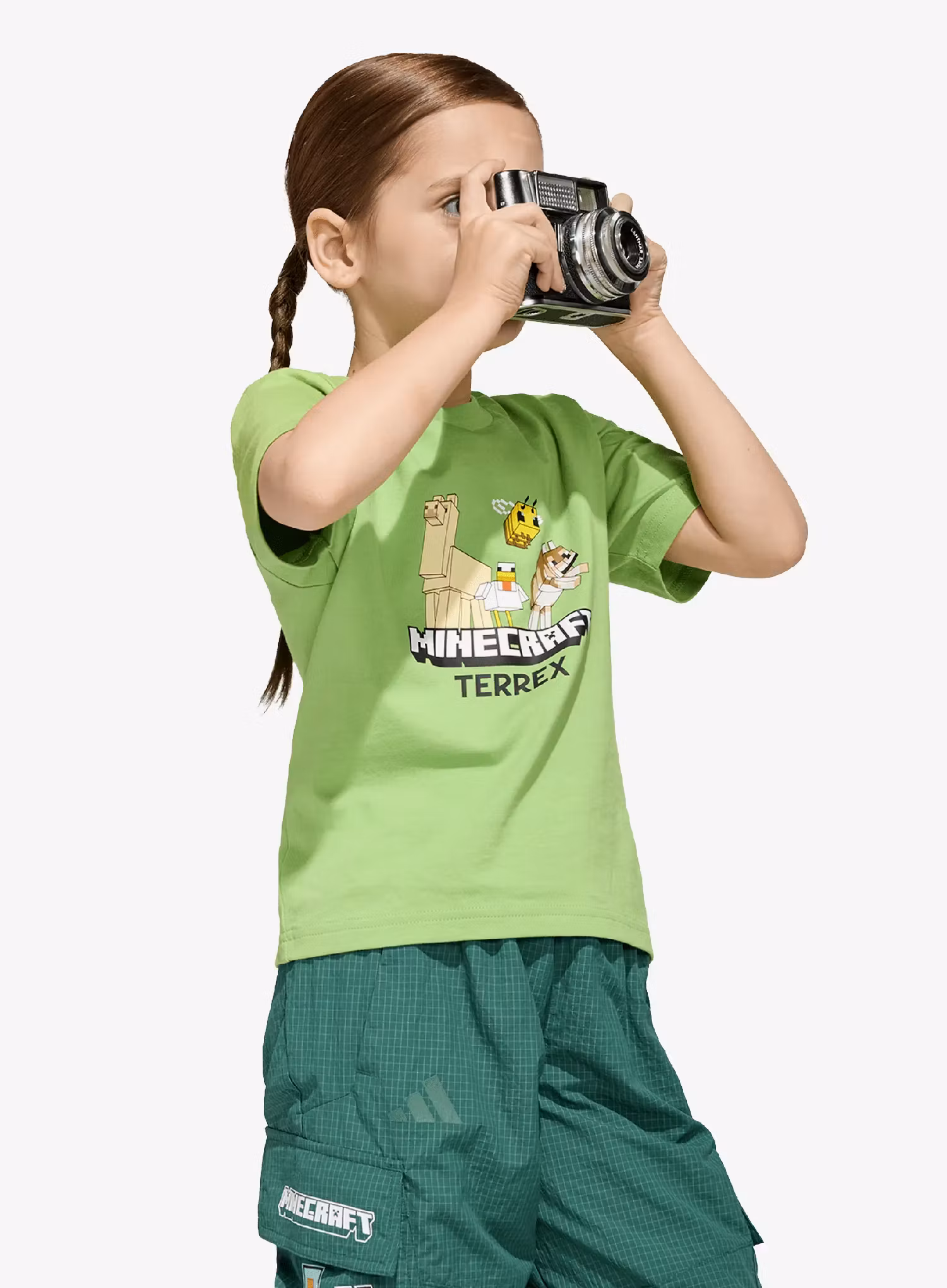 Chlapčenské tričko adidas TERREX Minecraft Tee - semi lucid lime