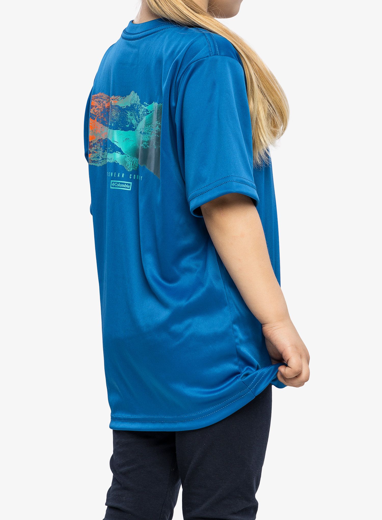 Chlapčenské tričko Columbia Grizzly Ridge Back Graphic SS Tee - bright indigo/crags