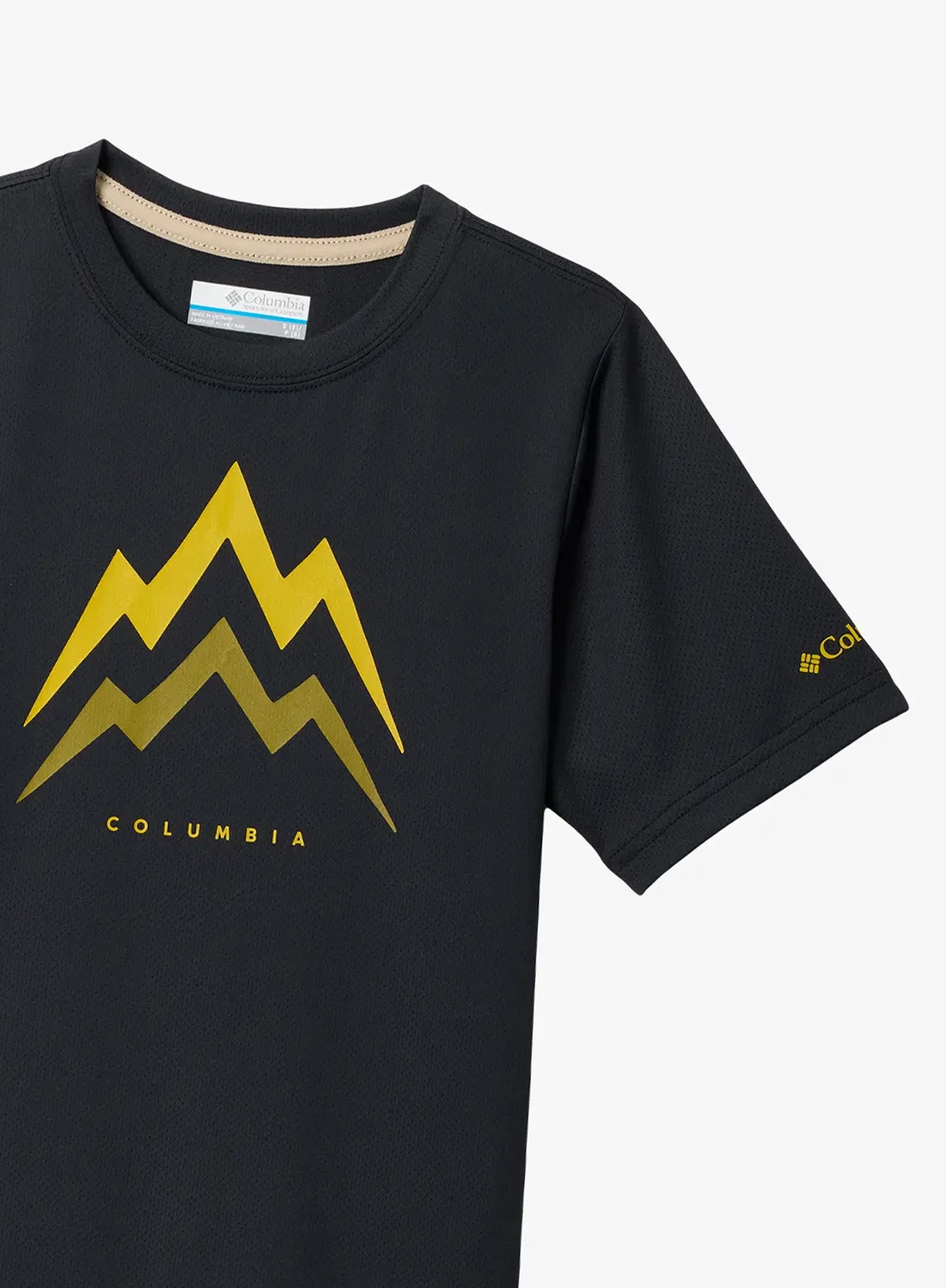 Chlapčenské tričko Columbia Tech Trail Utility S/S Graphic Crew - black/energetic