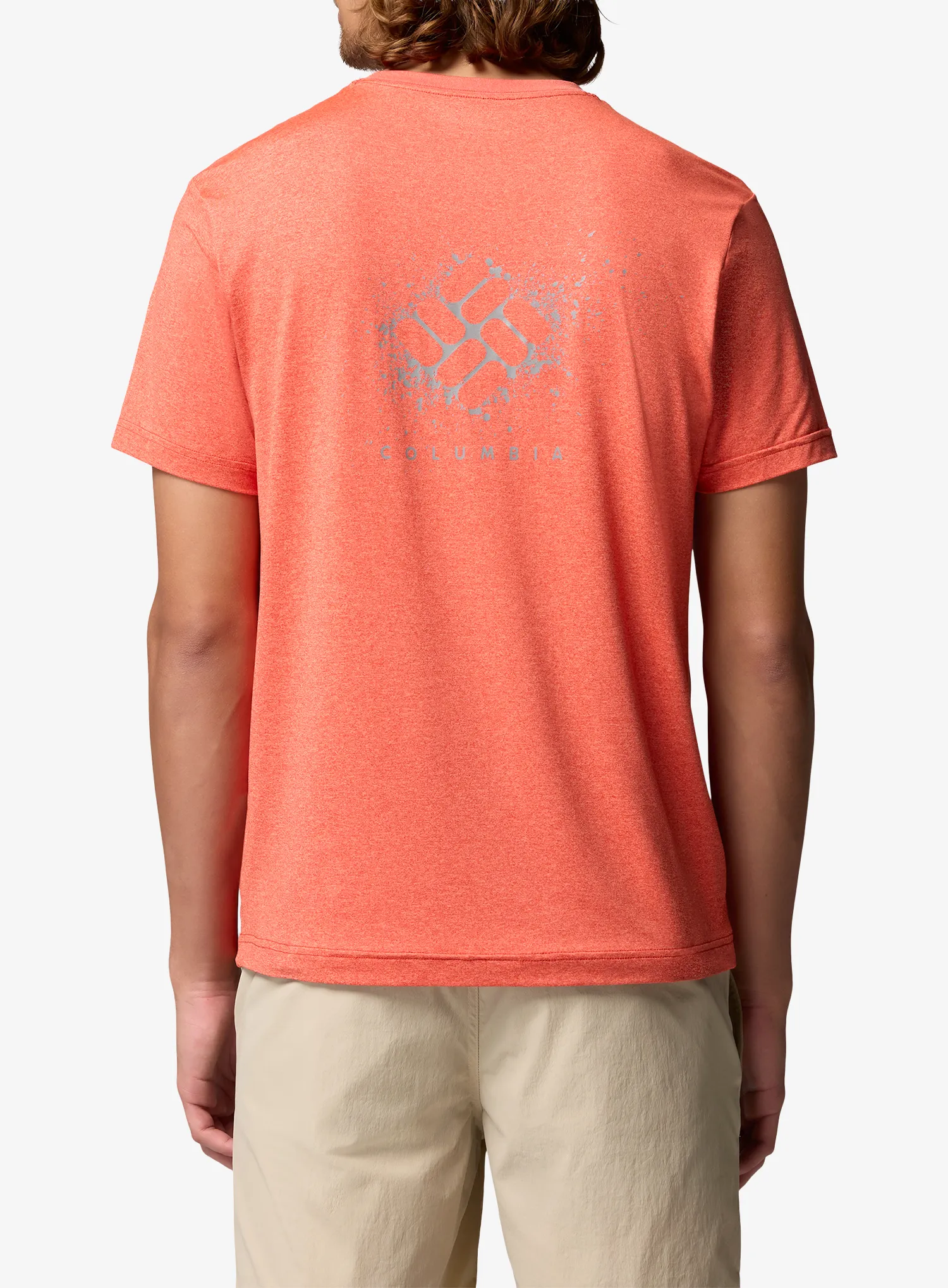 Tričko Columbia Parsons Point S/S Back Graphic Tee - s.sonic heather/splatter gem
