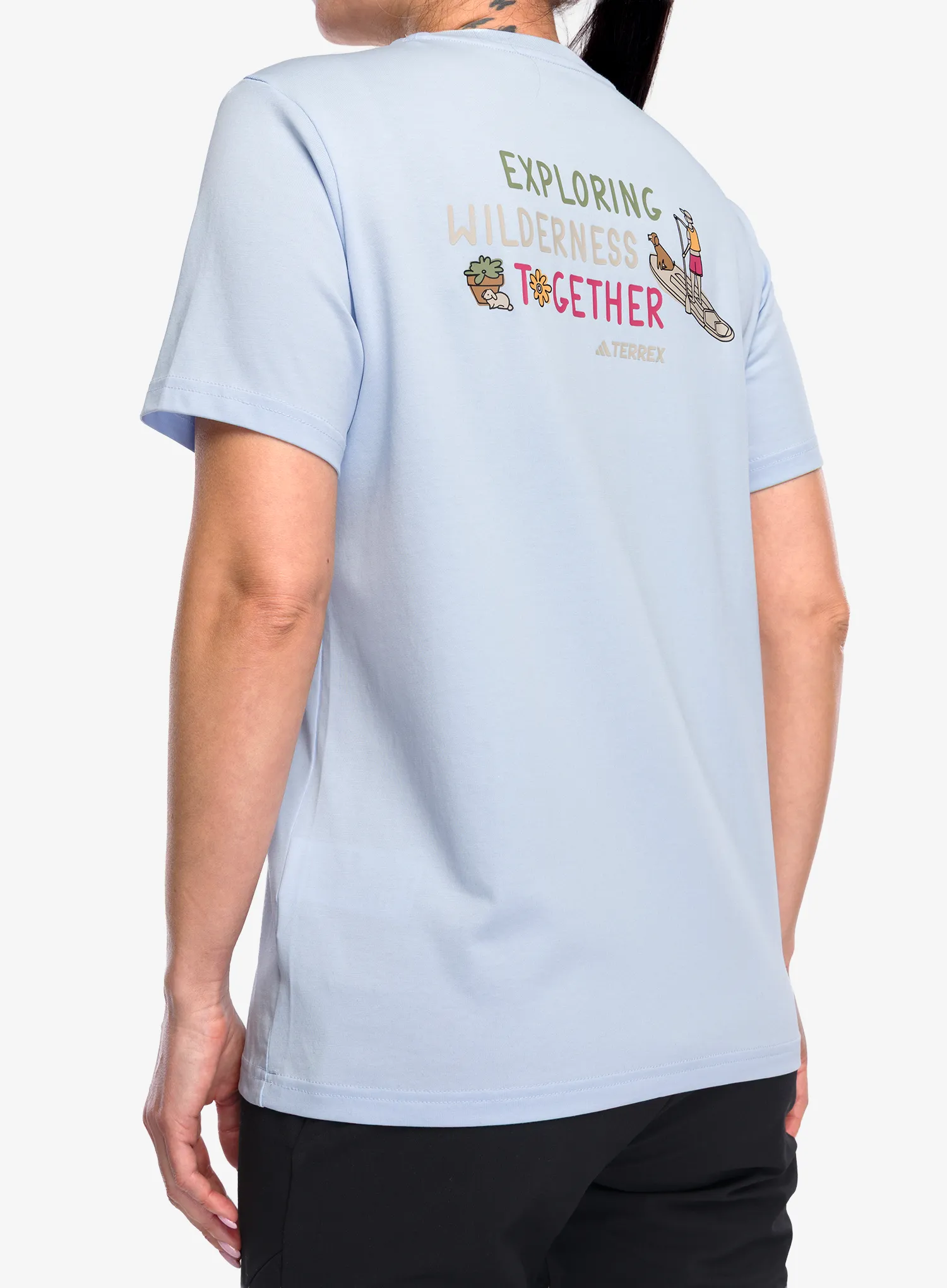 Dámske tričko adidas TERREX Multi Graphic T-Shirt - crystal sky