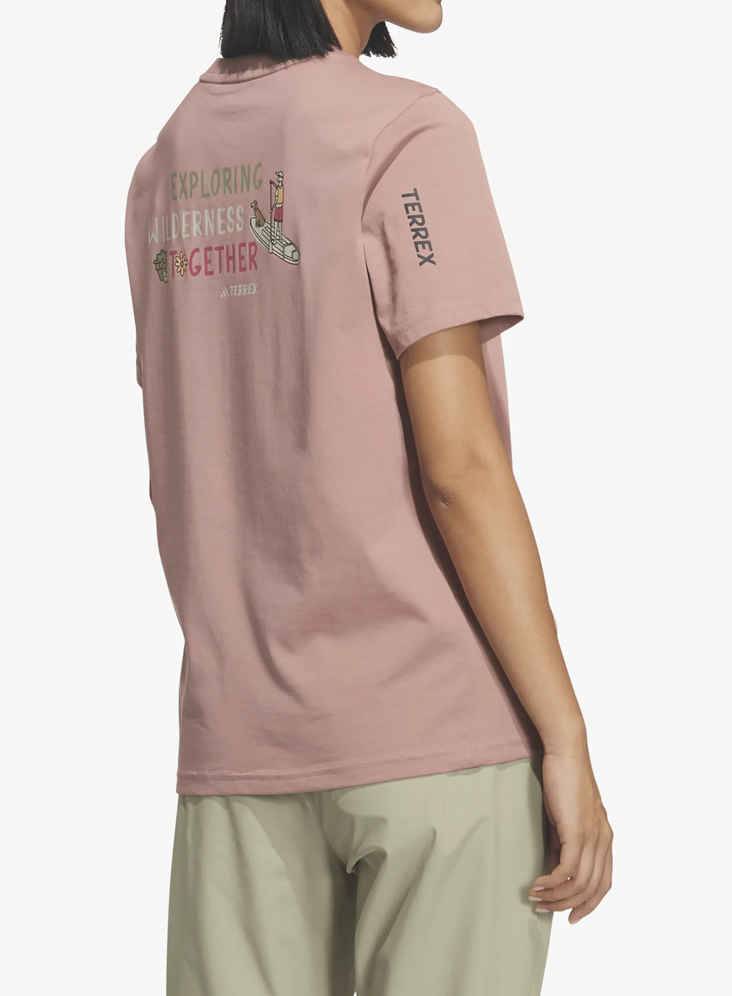 Dámske tričko adidas TERREX Multi Graphic T-Shirt - warm clay