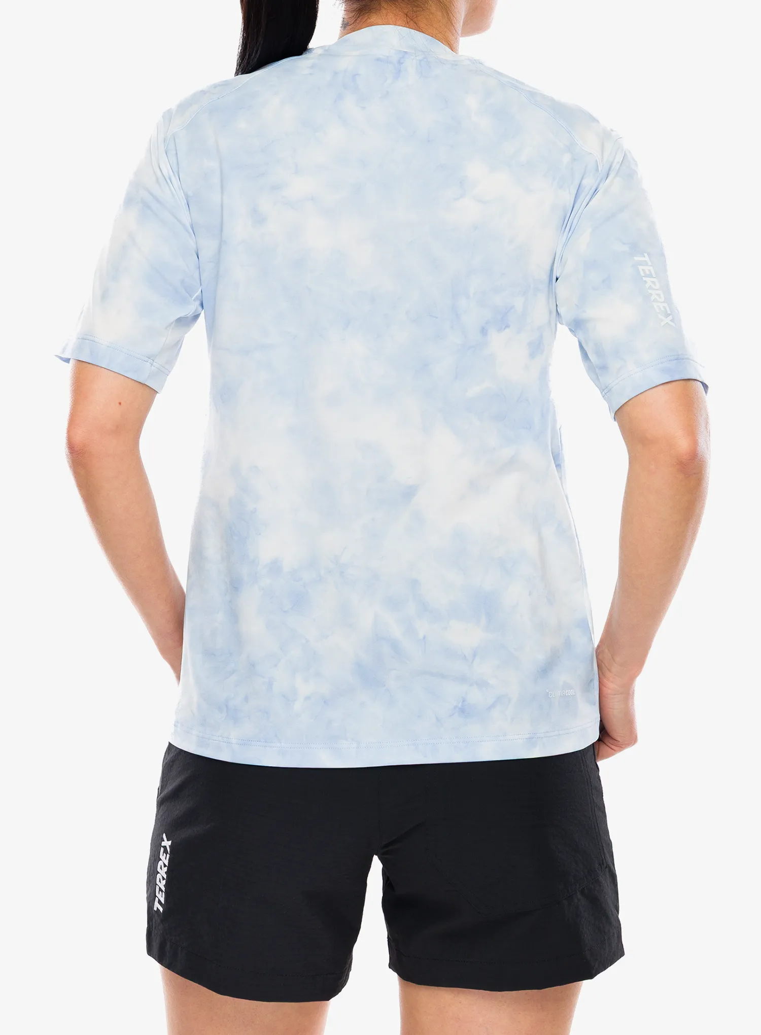 Dámske tričko adidas TERREX Multi Spray Dye T-Shirt - white/glow blue