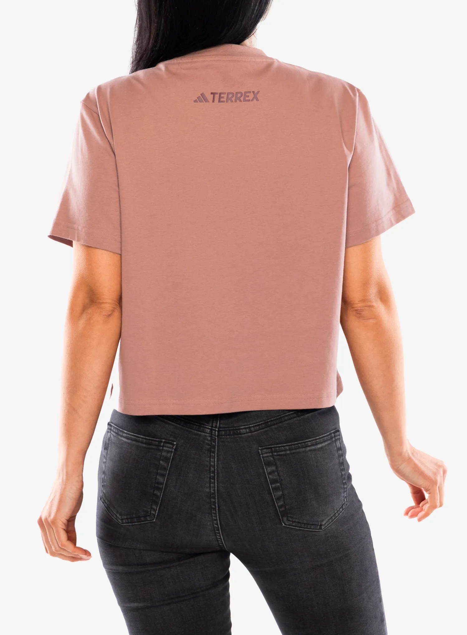 Dámske tričko adidas TERREX Wild Cropped Tee - warm clay