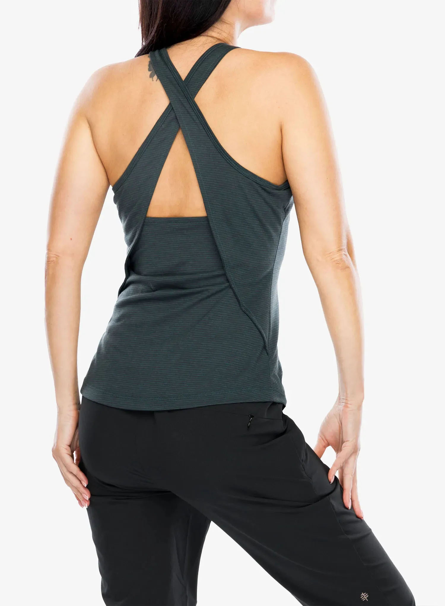 Dámske tričko Black Diamond Splitter Tank - carbon stripe
