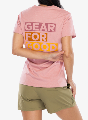 Dámske tričko Cotopaxi Gear For Good Stripes T-Shirt - rose