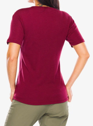 Dámske tričko Dovre 100% Merino Wool - red
