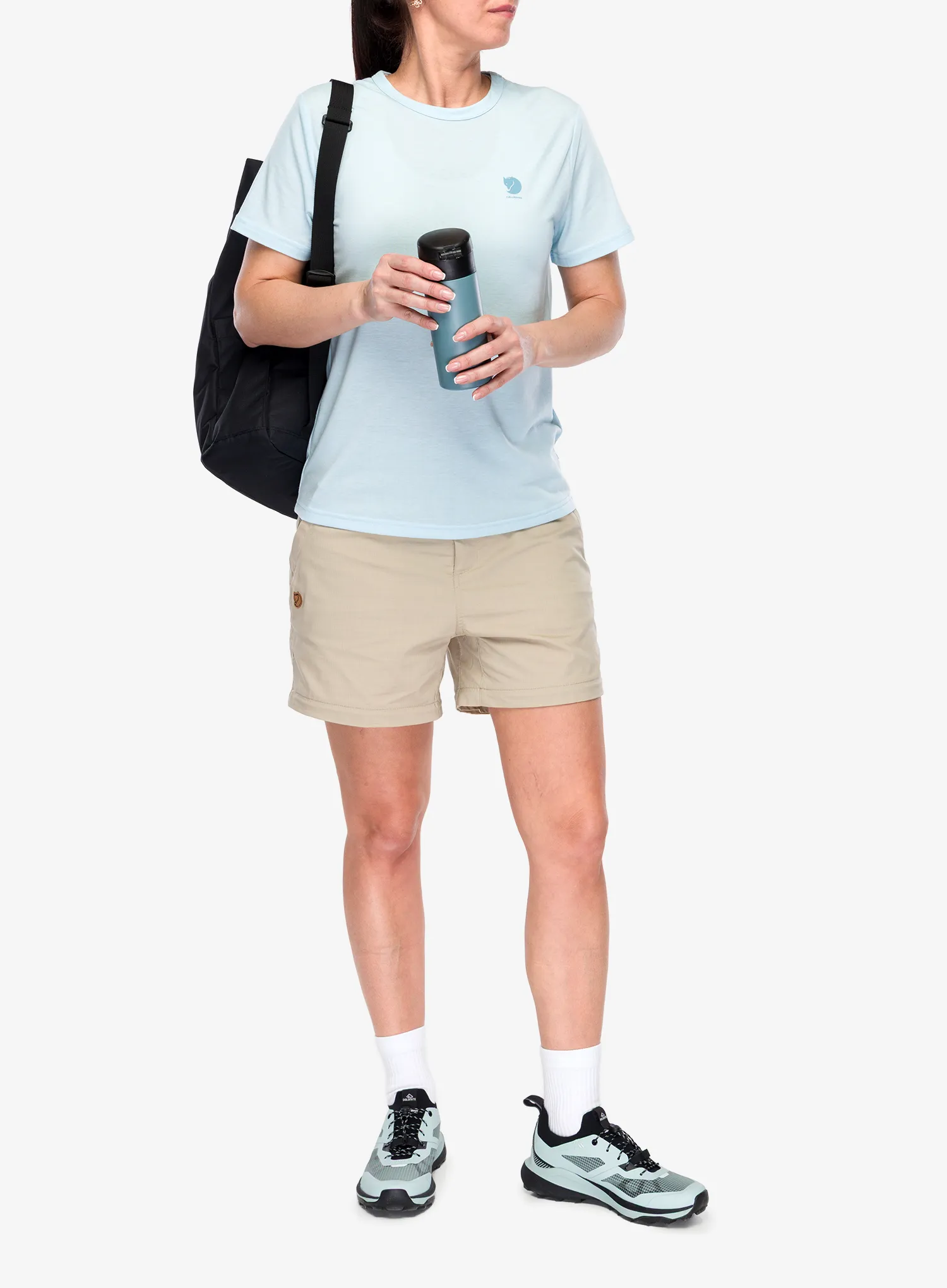 Dámske tričko Fjallraven High Coast SS - breeze blue