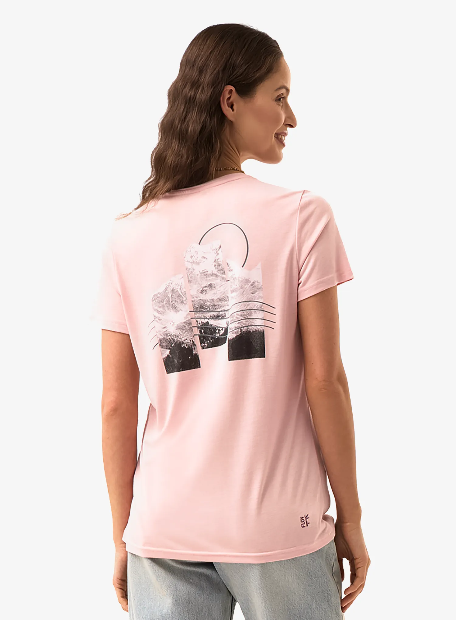 Dámske tričko Flov Manresa - pink/light grey