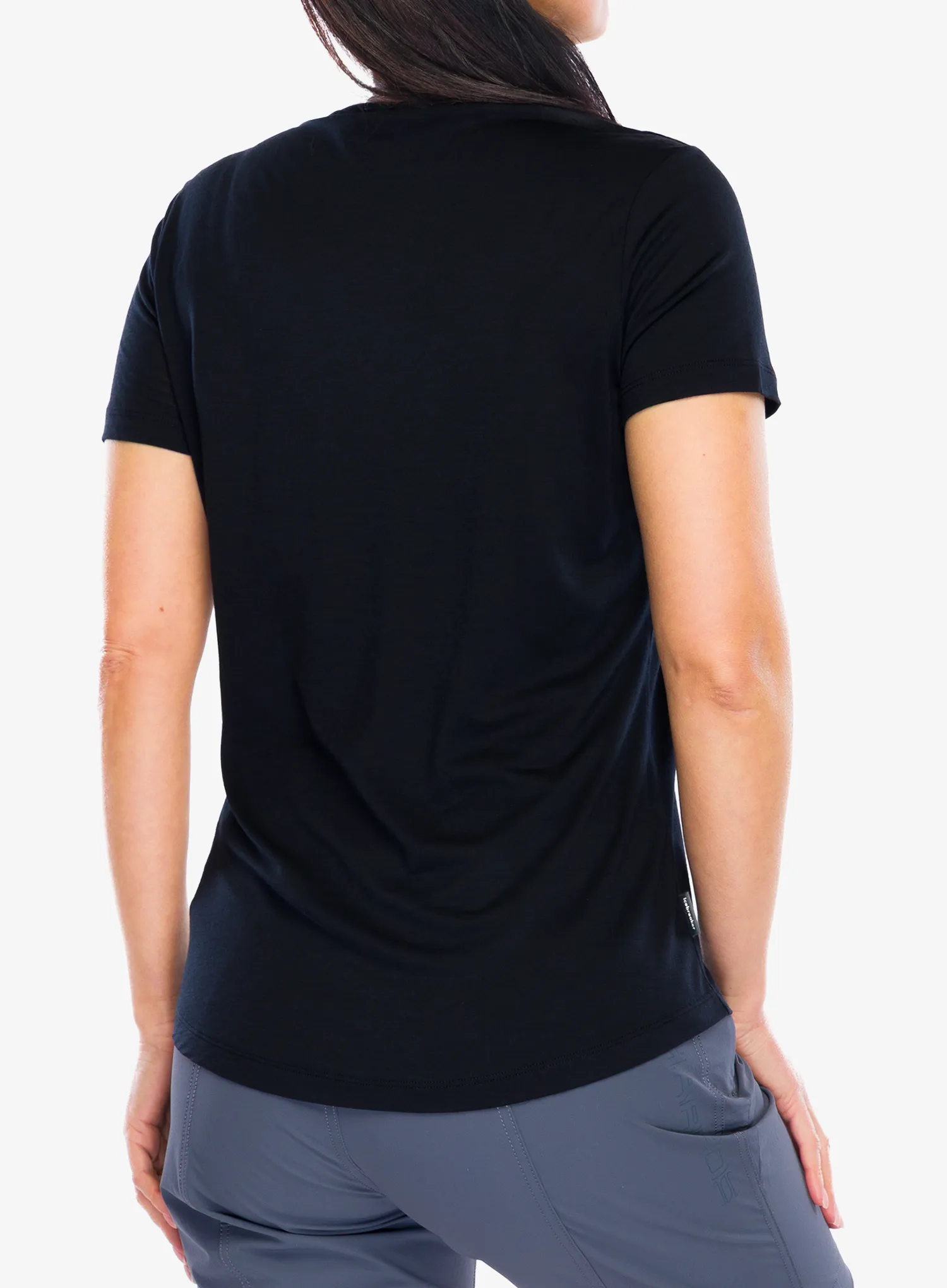 Dámske tričko Icebreaker Merino 125 Cool-Lite Sphere SS Tee Across The Peaks - black