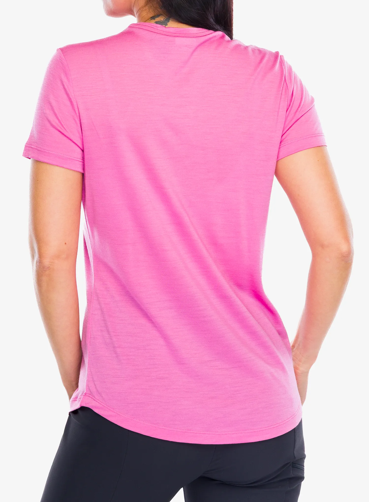 Dámske tričko Icebreaker Merino 125 Cool-Lite Sphere SS Tee Across The Peaks - pop