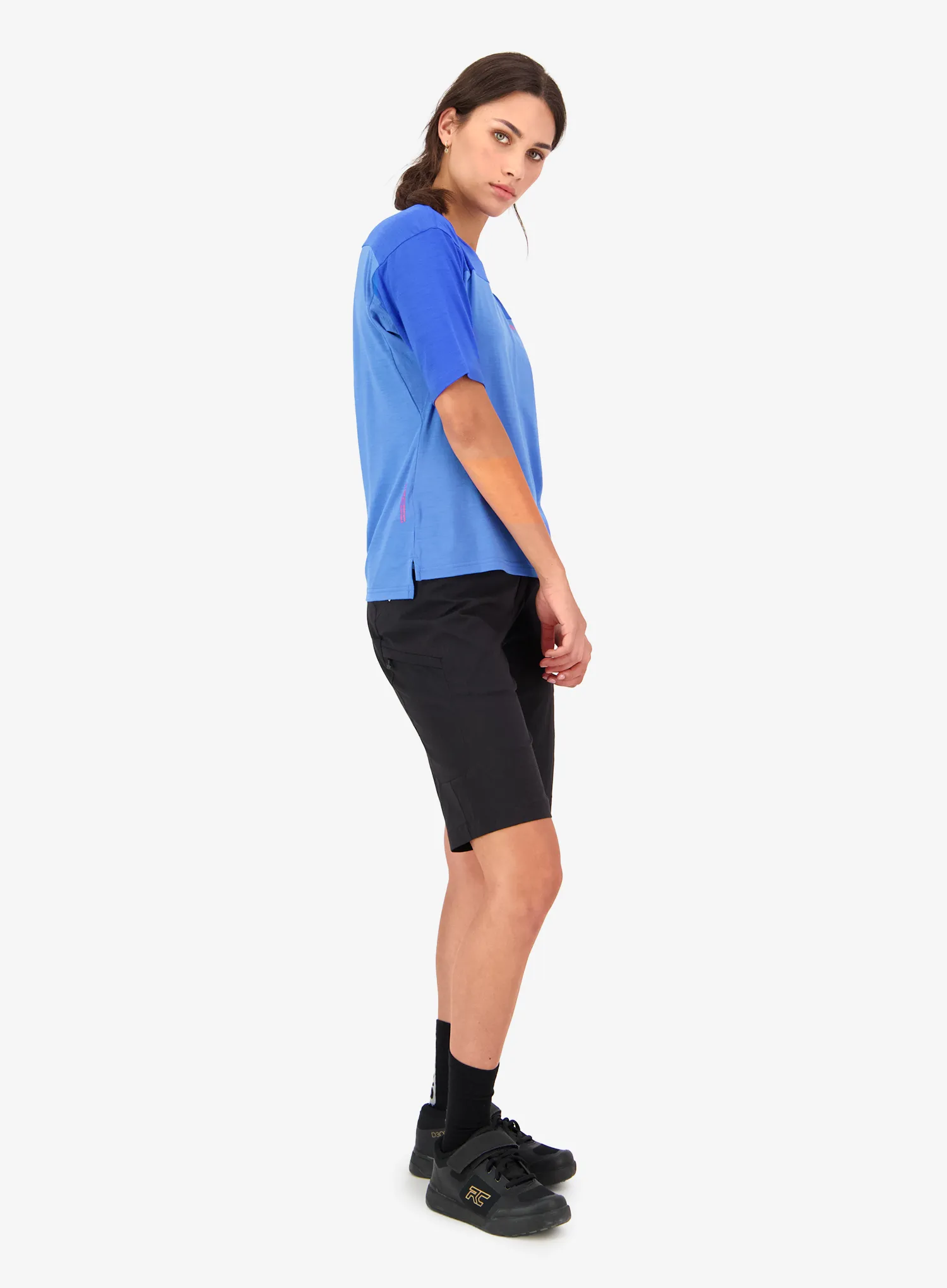 Dámske tričko Mons Royale Diversion Merino Bike Jersey Short Sleeve - ocean/ultramarine