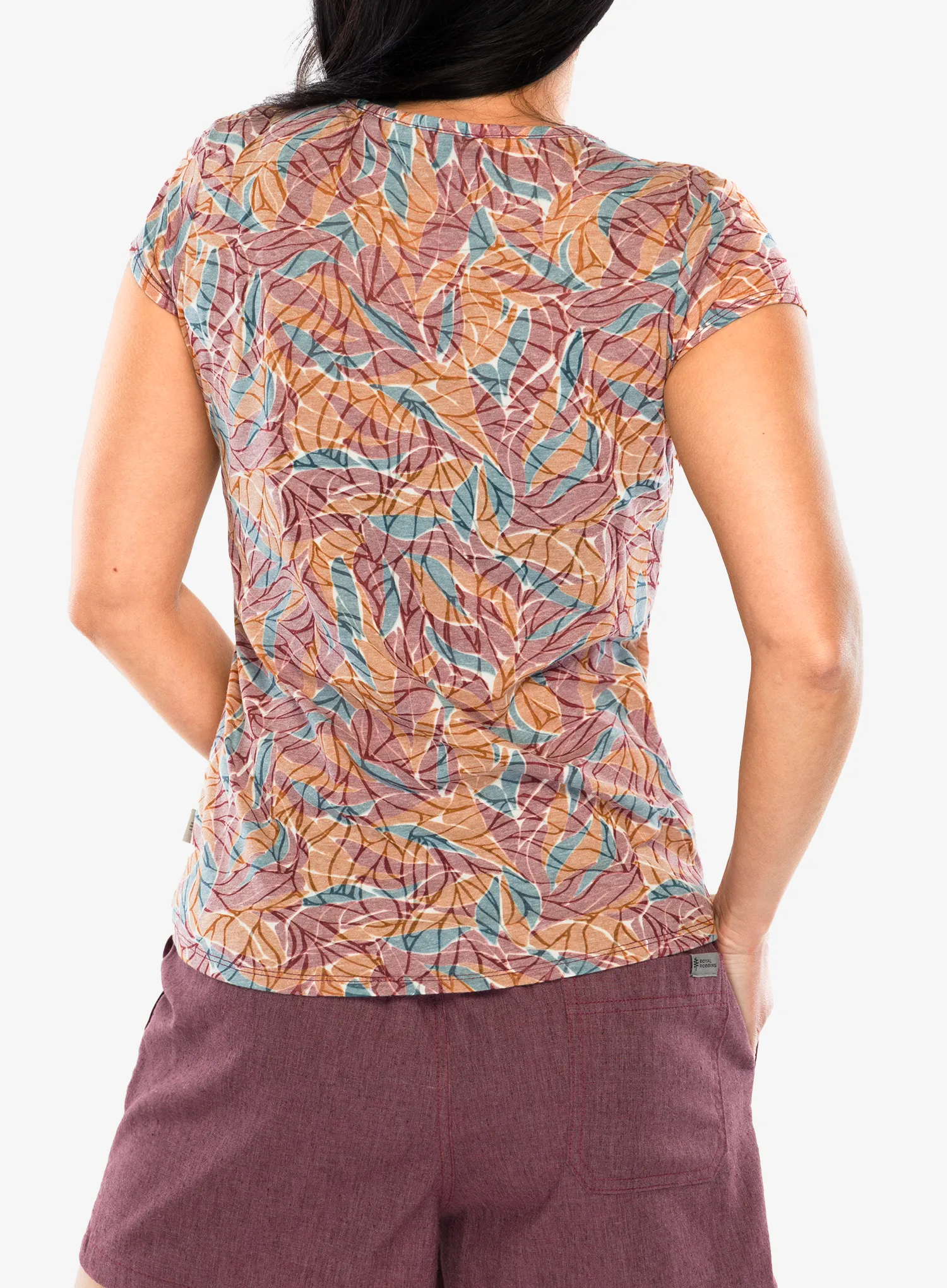Dámske tričko Royal Robbins Featherweight Tee - wild rhubarb presidio pt