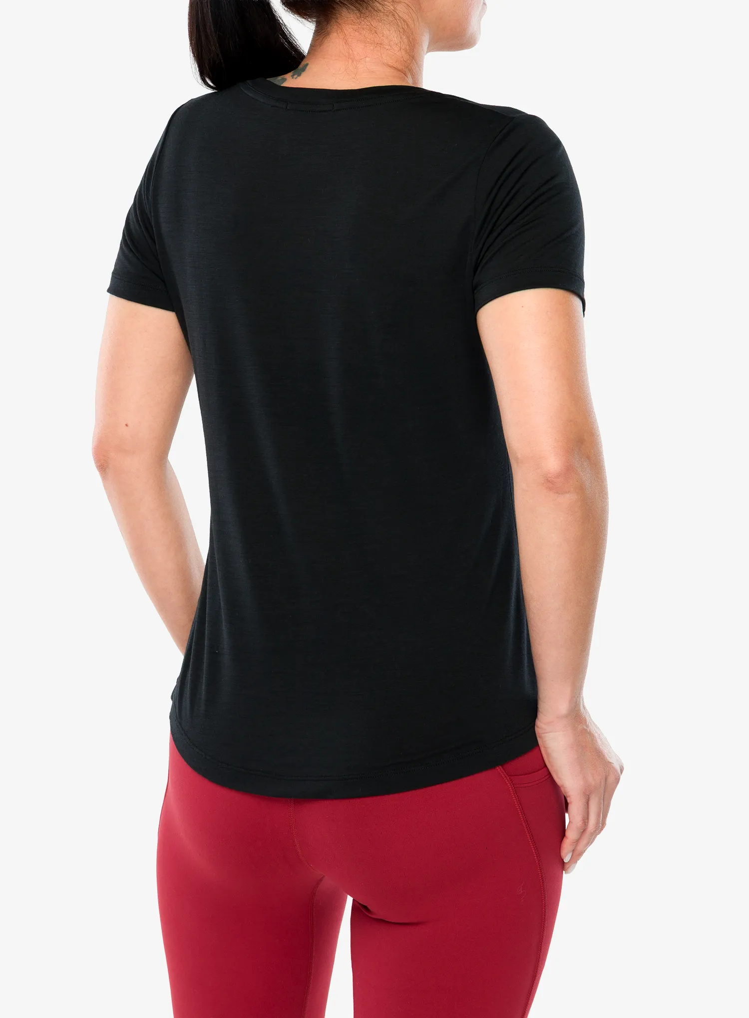 Dámske tričko Smartwool Active Ultralite V-Neck Short Sleeve - black