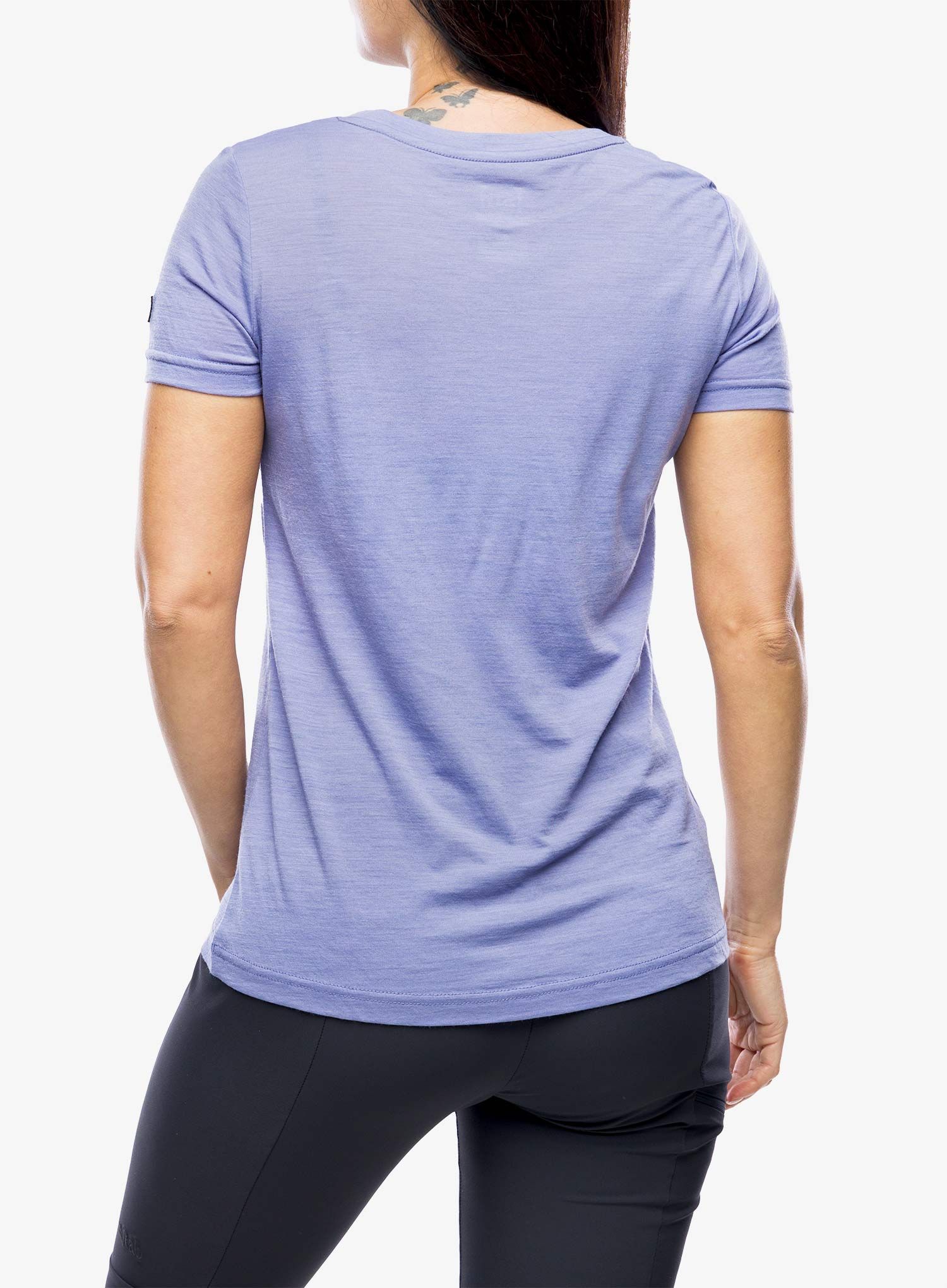 Dámske tričko Super.natural Arabesque Tee - blue violet/fresh white