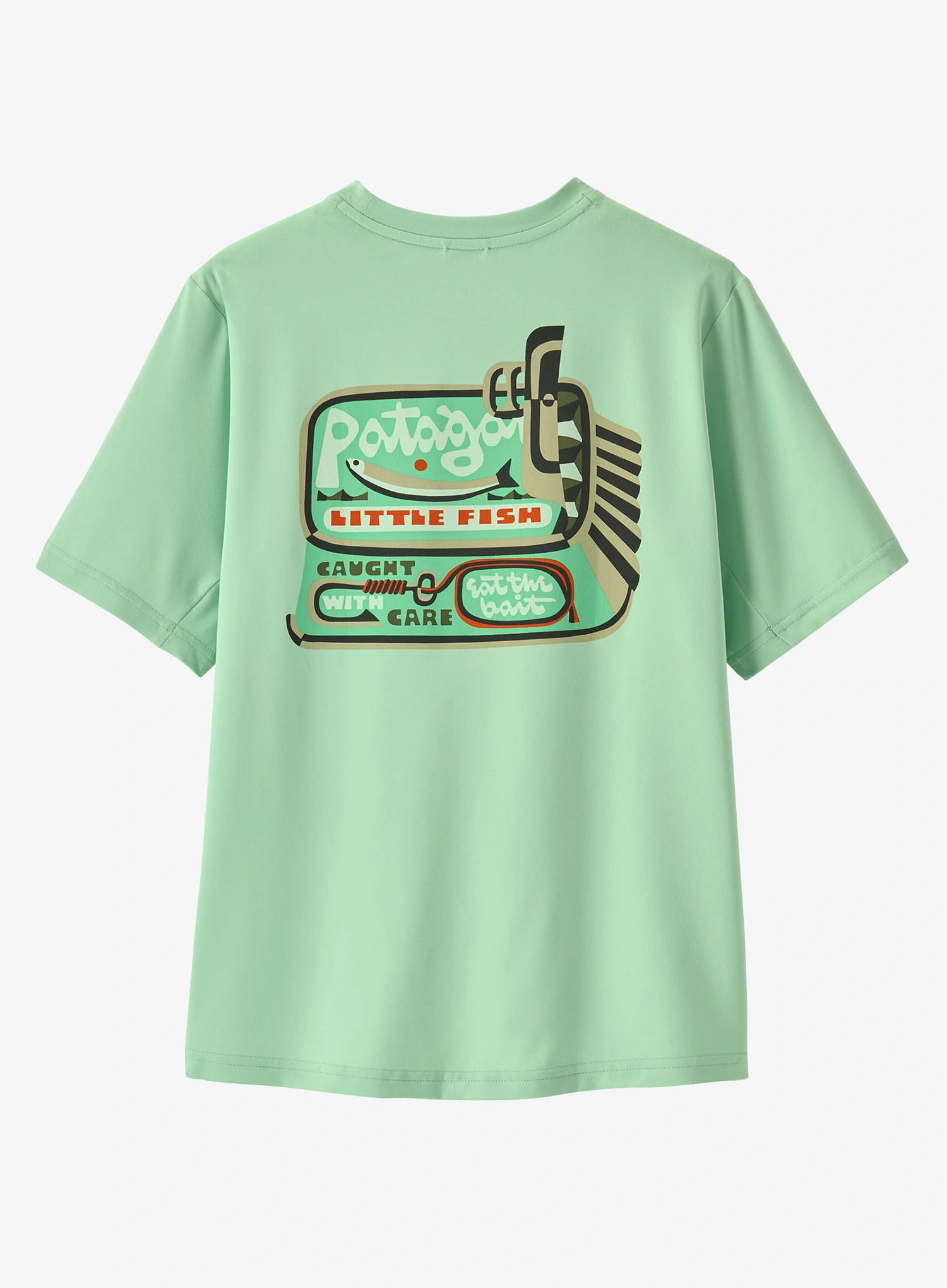 Detské tričko Patagonia Cap SW T-Shirt - little fish/rinsed green