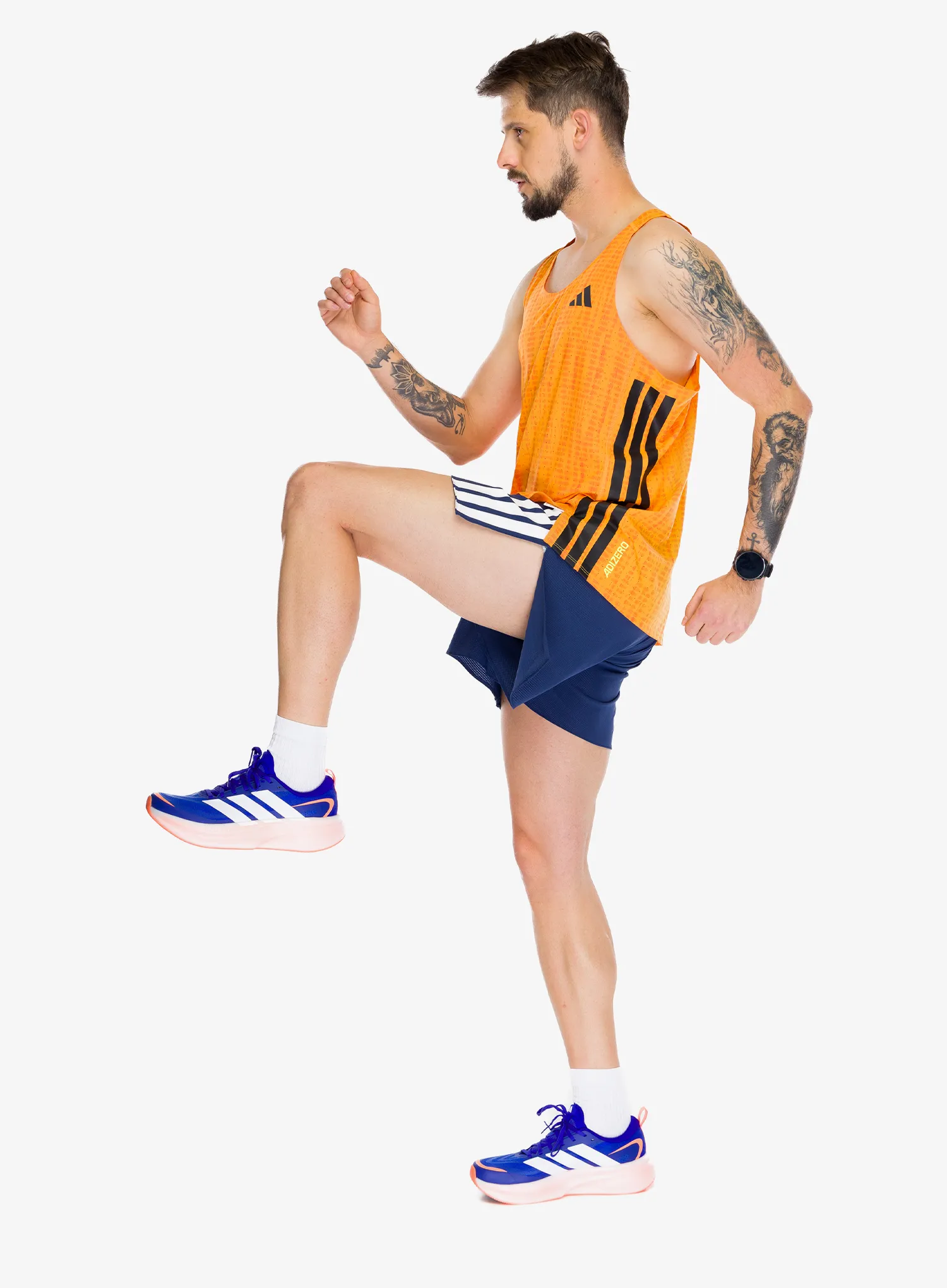 Bežecké tričko adidas Adizero Running Tank Top - pure tangerine/pure orange