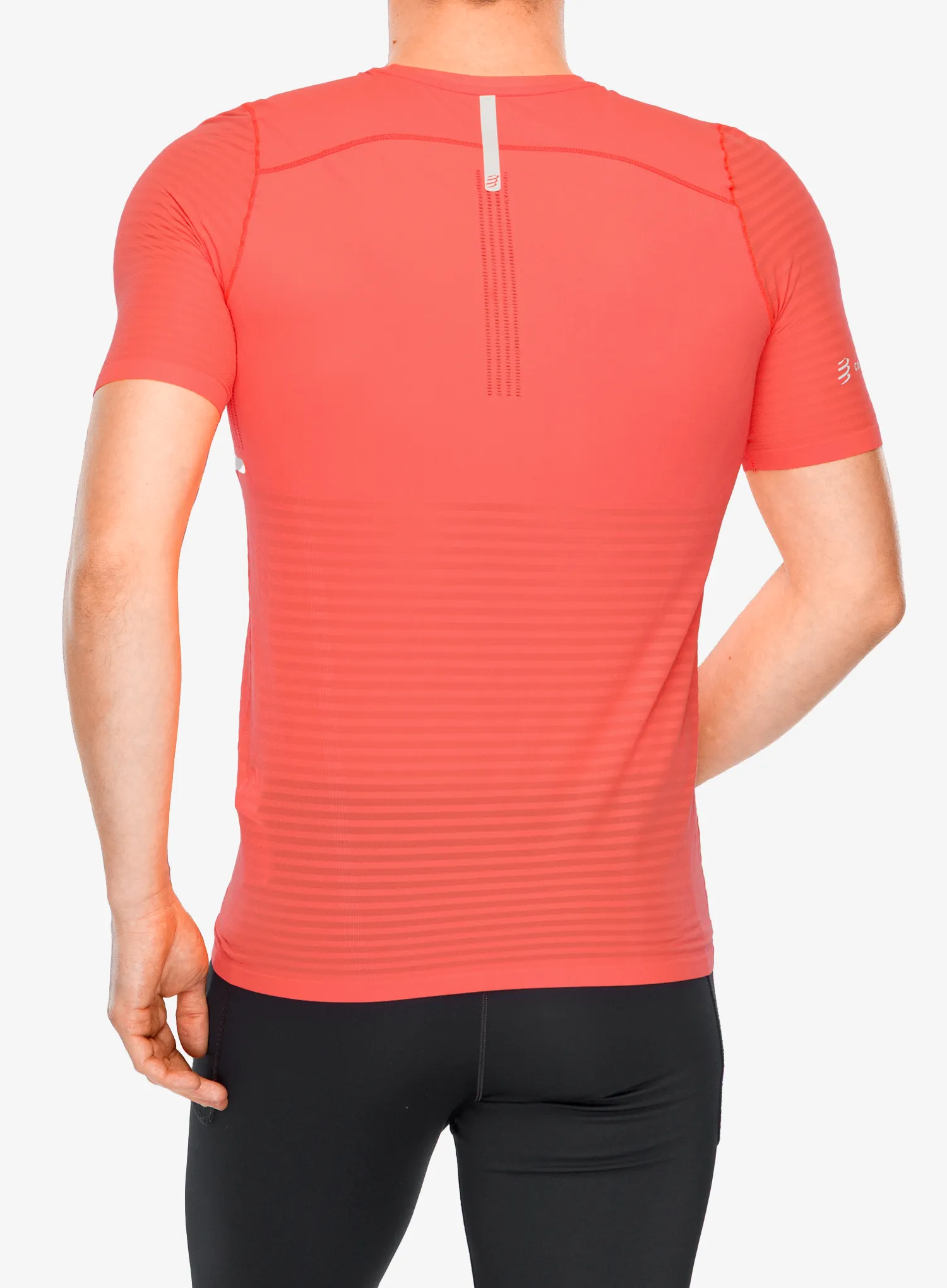 Bežecké tričko Compressport Pro Racing S/S Tshirt - fluo red