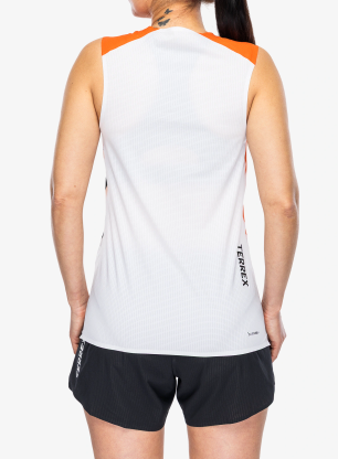Bežecké tričko dámske adidas TERREX Xperior Pro Tank - white/semi impact orange