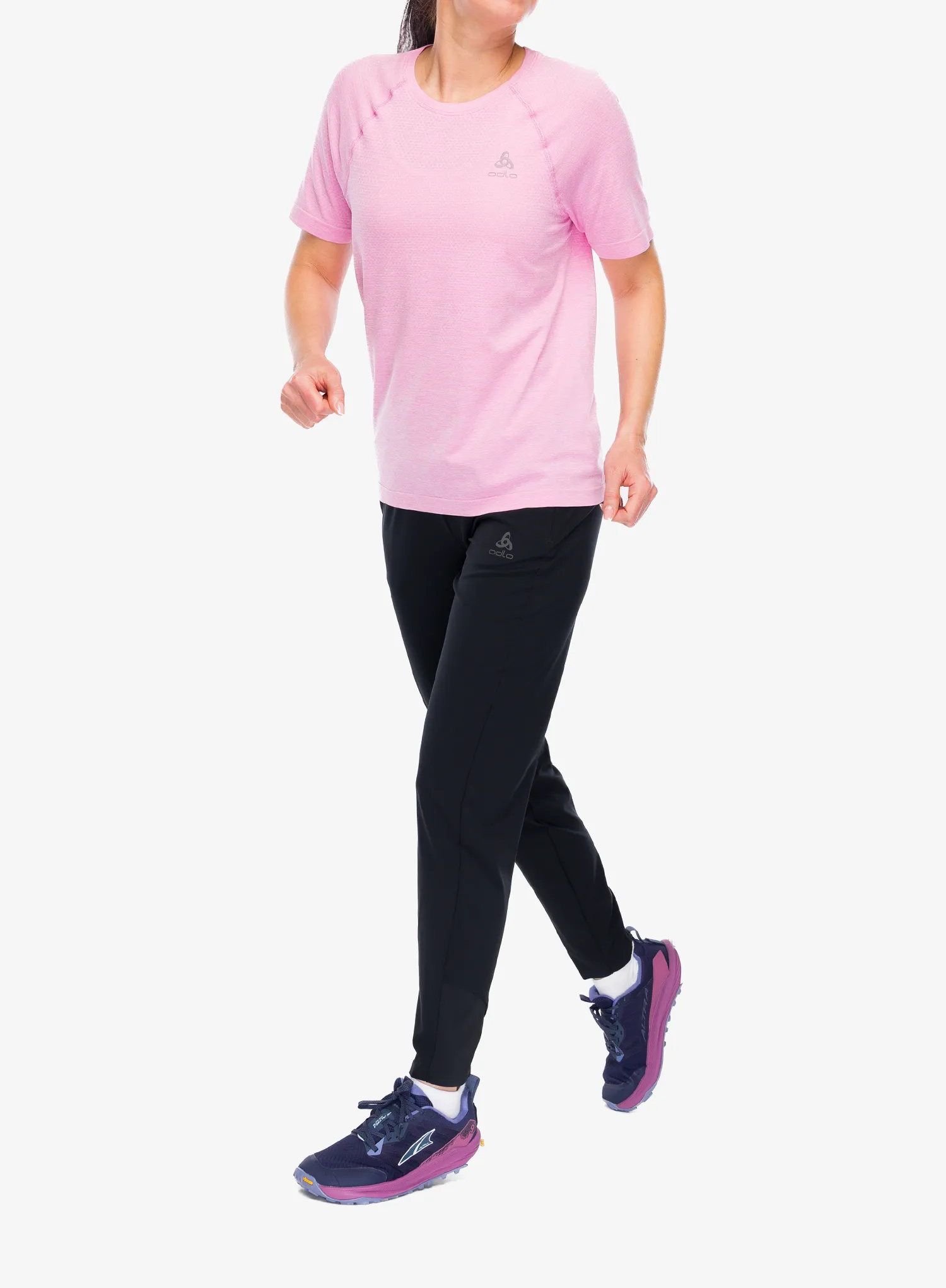 Bežecké tričko dámske Odlo Essential Seamless Crew Neck S/S - hyper pink