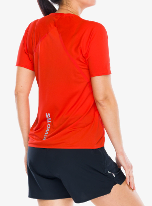 Bežecké tričko dámske Salomon S/Lab Speed Tee - fiery red