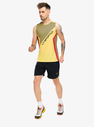 Bežecké tričko La Sportiva Flow Tank - black/yellow