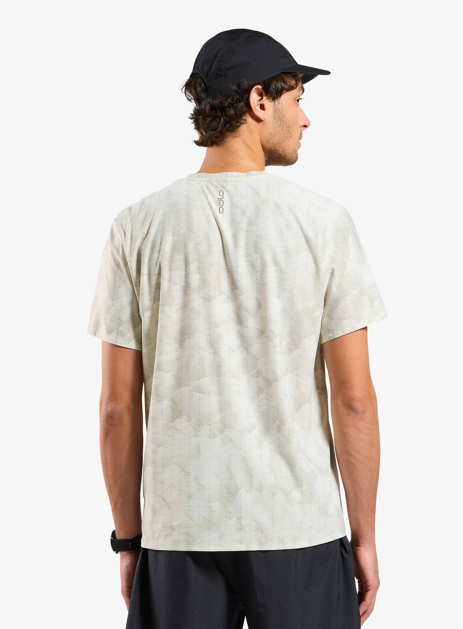 Bežecké tričko Odlo Zeroweight Chill-Tec Print Crew Neck S/S - gardenia