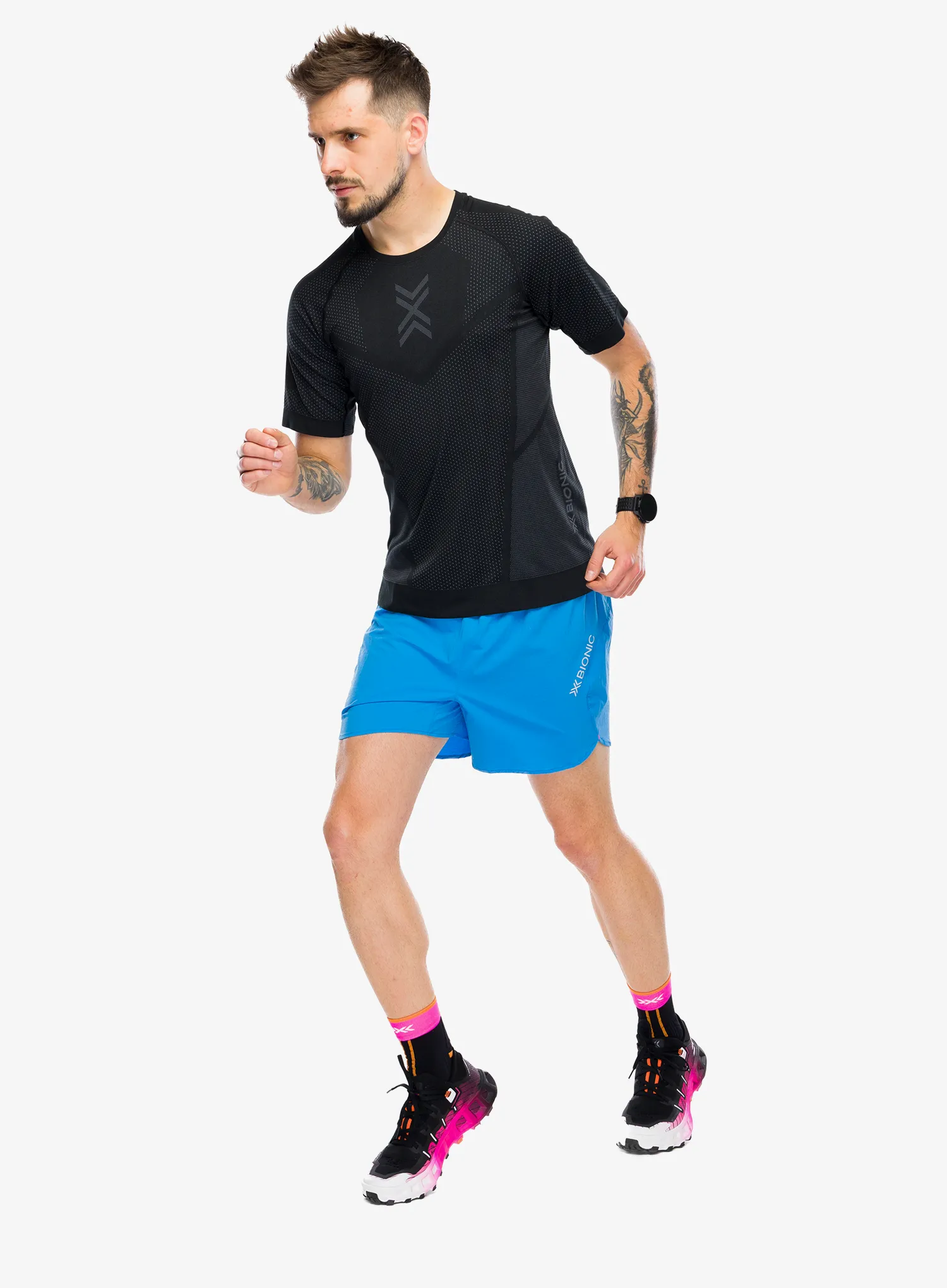 Bežecké tričko X-bionic Xceed Run Shirt S/S - x black/rhino grey