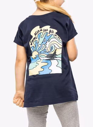 Dievčenské tričko Patagonia Regenerative Organic Certified Cotton Graphic T-Shirt - new navy