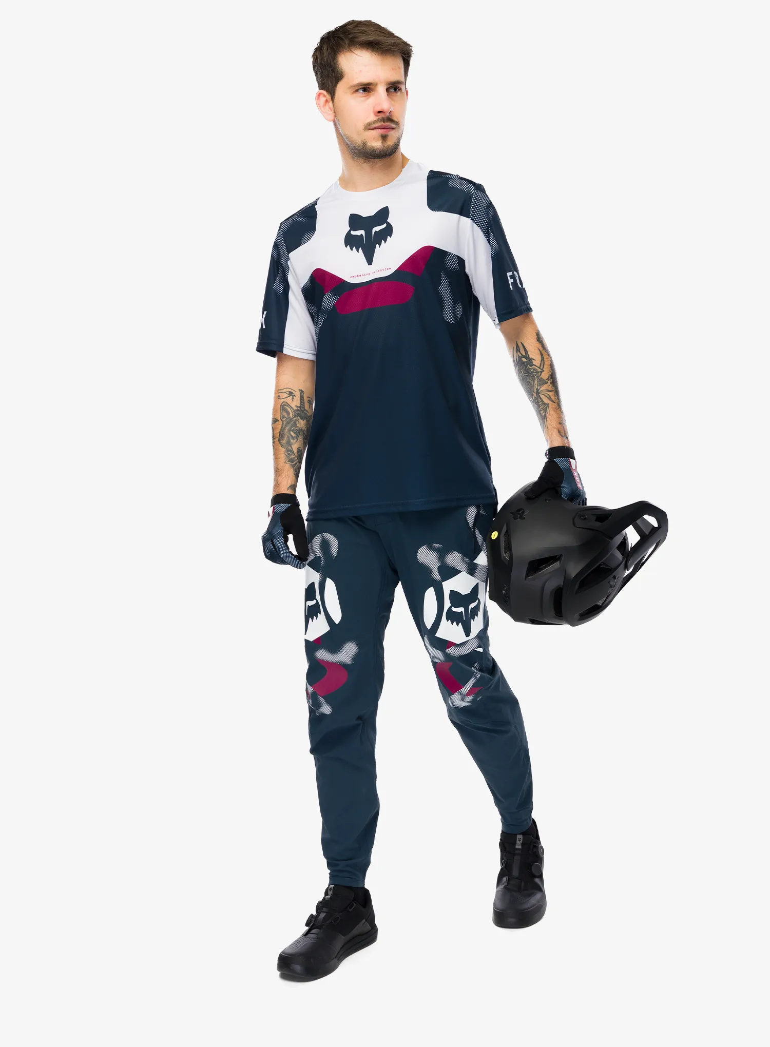 Tričko Enduro Fox Ranger SS Jersey Tactile - white