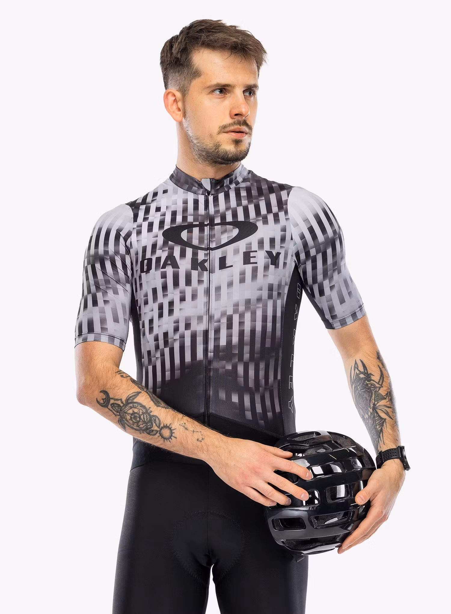 Cyklodres Oakley Icon Training Jersey - black glitch print