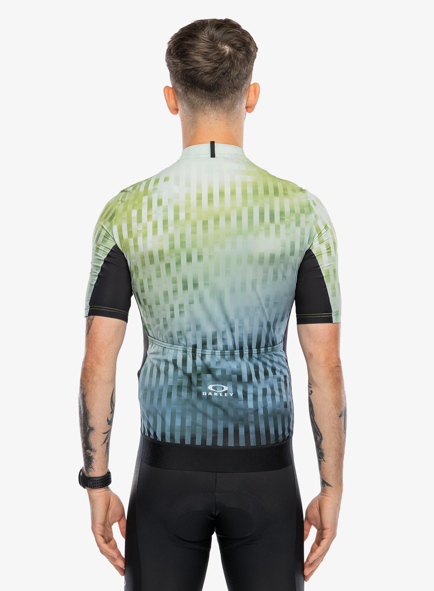 Cyklodres Oakley Icon Training Jersey - green glitch print