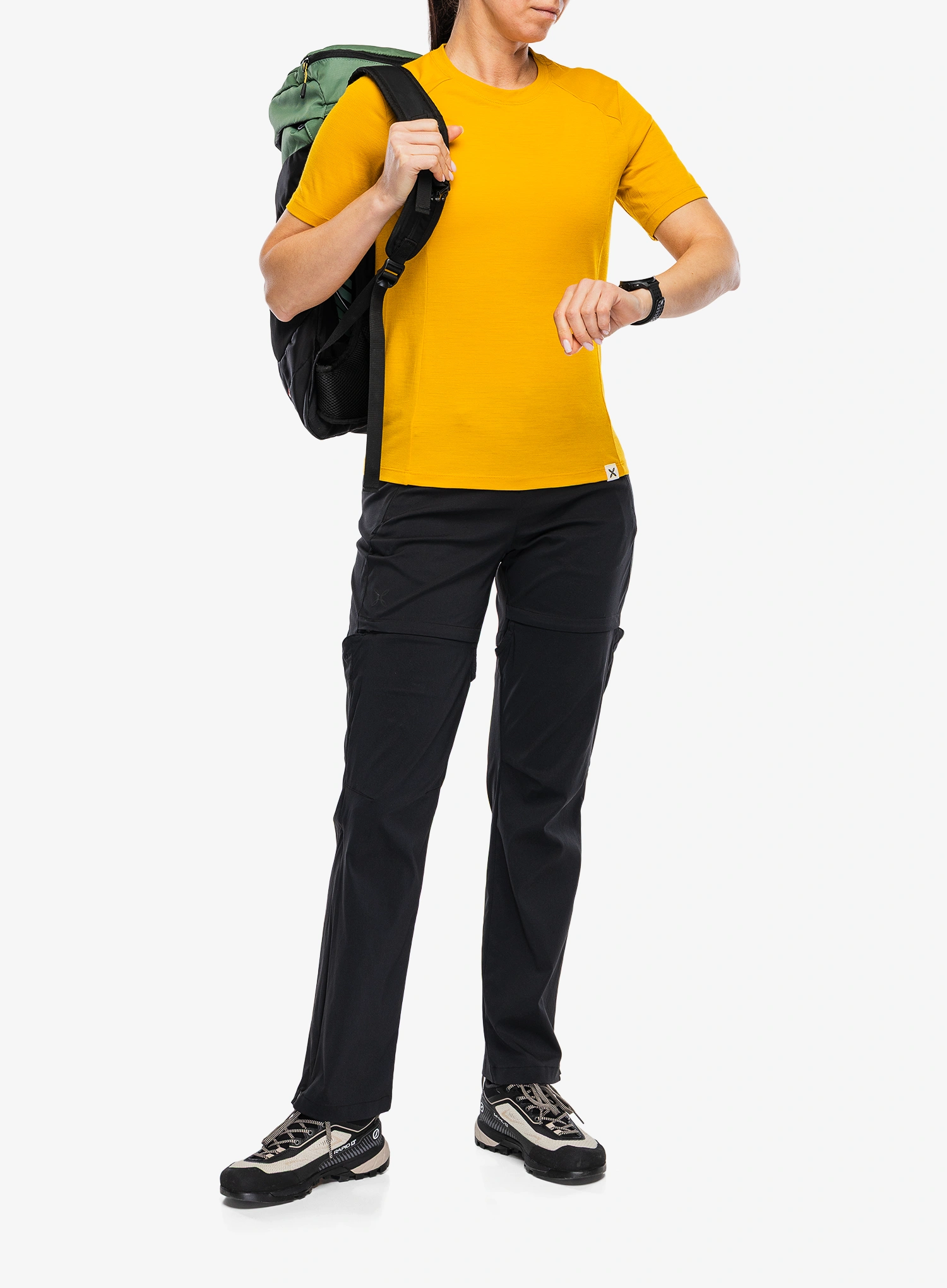 Merino tričko dámske Montura Merino Mix T-Shirt - mustard