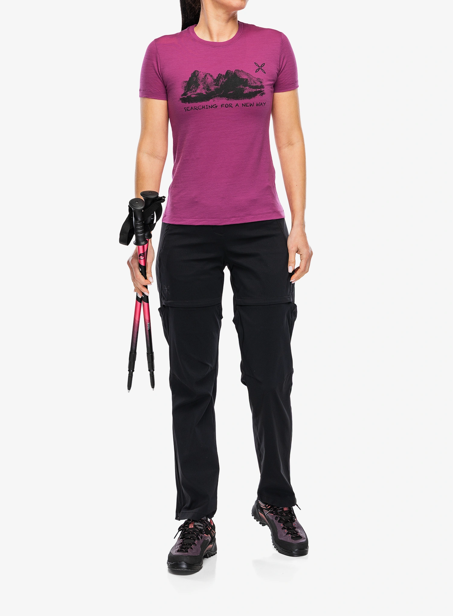 Merino tričko dámske Montura Peaks Merino T-Shirt - baton rouge