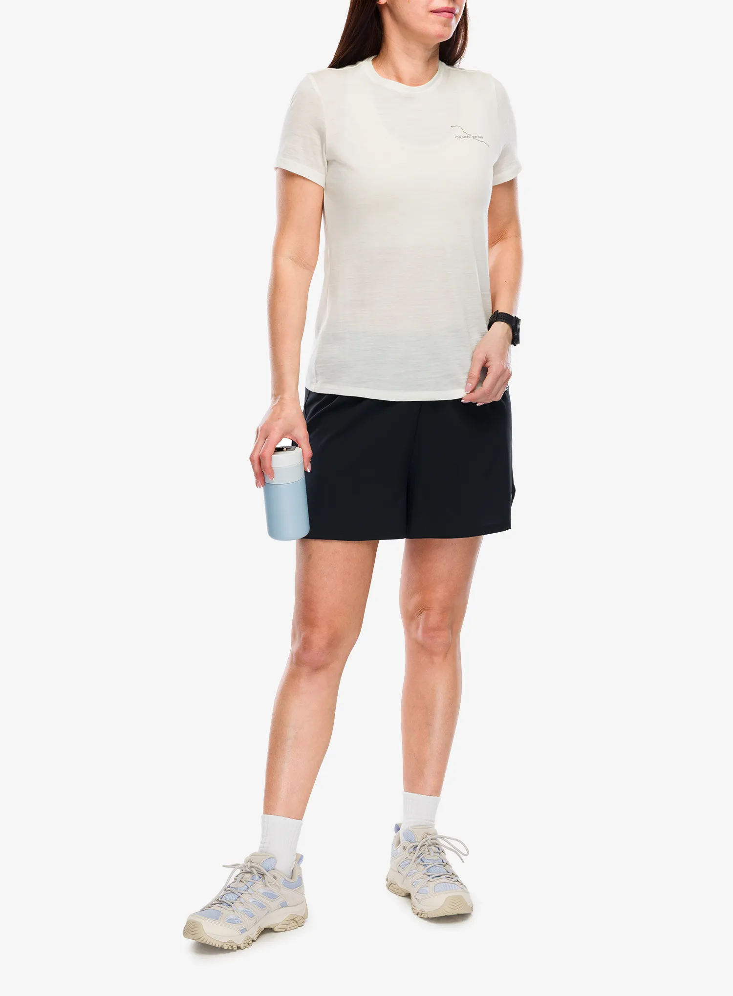 Merino tričko dámske Odlo Merino 160 Postcards Crew Neck S/S - gardenia