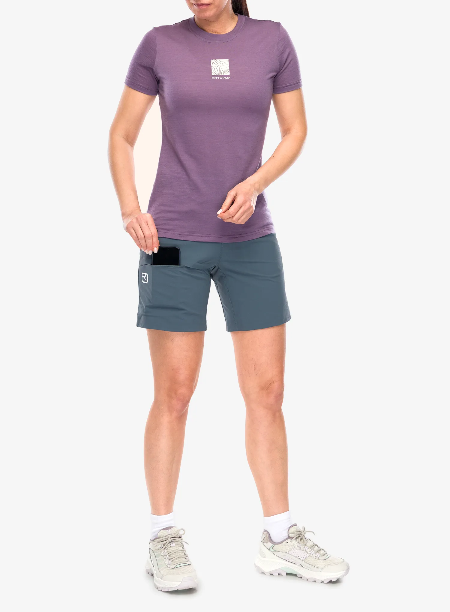 Merino tričko dámske Ortovox 120 Cool Tec Abstract TS - wild berry