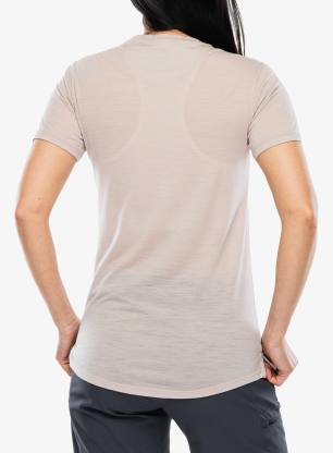 Merino tričko dámske Patagonia Cap Cool Merino Graphic Shirt - heritage header/shroom taupe