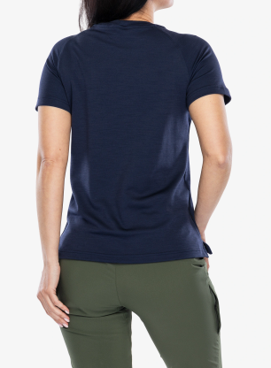 Merino tričko dámske Sensor Merino Blend Moon SS Tee - deep blue
