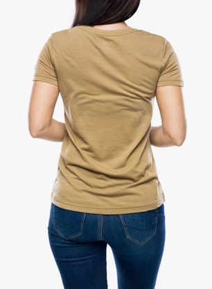 Merino tričko dámske Super.natural Arabesque Tee - oak/copper