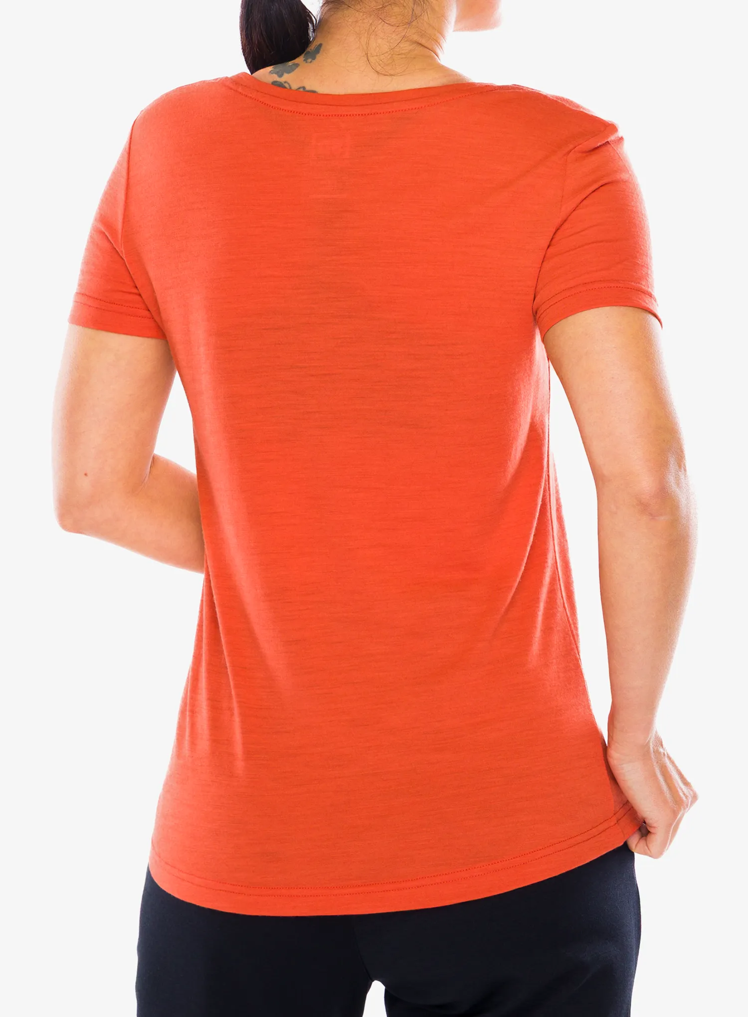 Merino tričko dámske Super.natural Preikestolen Cliffs Tee - chilli/feather grey/cooper